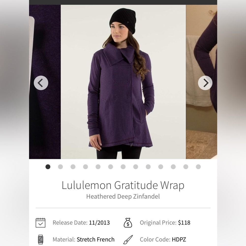 Sz 6 Lululemon Gratitude Wrap